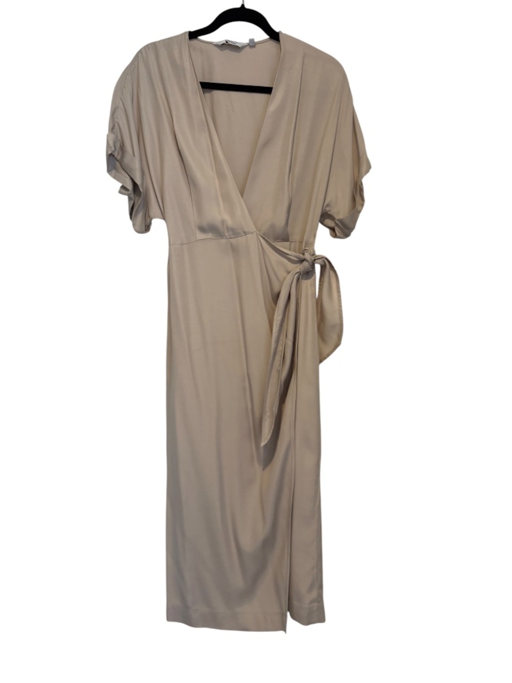 Beige Size 4 Wrap Dress